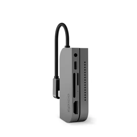 Epico USB-C Hub Pad für Apple iPad Pro grau