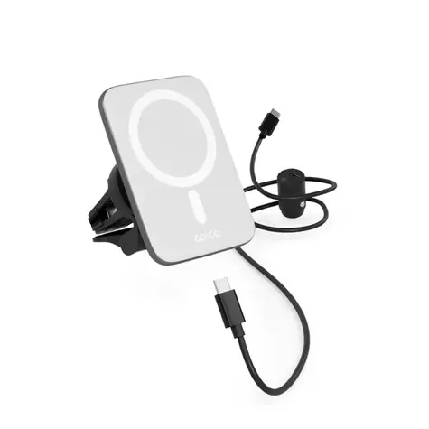 Epico Qi2 Mag+ kabelloses Autoladegerät 15W silber-weiß