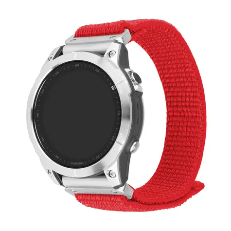 FIXED Nylon-Sportarmband für Garmin QuickFit 22 mm rot