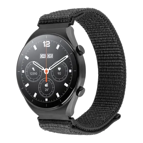 FIXED Nylon-Sportarmband mit Schnellverschluss 20 mm für Smartwatch, dunkelgrau