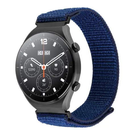 FIXED Nylon-Sportarmband mit Schnellverschluss 22 mm für Smartwatch, dunkelblau