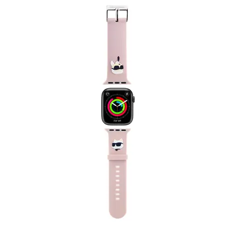 Karl Lagerfeld Karl und Choupette Head NFT-Armband für Apple Watch 38/40/41 rosa