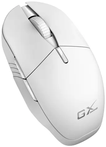 Genius GX Gaming Scorpion M8250 AI weiß / kabellose Gaming-Maus / optisch / Dual BT+2,4GHz / 3200 dpi / Copilot / 6 tla