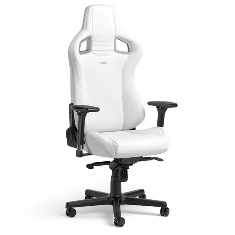 noblechairs EPIC White Edition / Gaming Stuhl / Kunstleder / verstellbar / Rollen / Tragkraft 120 kg 