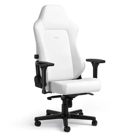 noblechairs HERO White Edition / Gaming Stuhl / Kunstleder / verstellbar / Rollen / Tragkraft 150 kg 