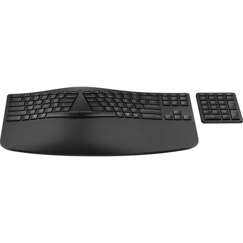HP 960 Ergonomisches Schwarz / kabellose ergonomische Tastatur / Scherentasten / USB / Bluetooth / CZ-SK-Layout / numerisch