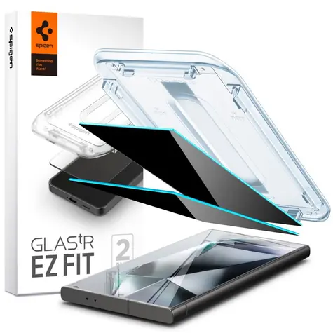 Spigen Glass tR EZ Fit Privacy 2 Pack Schutzglas für Samsung Galaxy S24 Ultra / 2 Stk