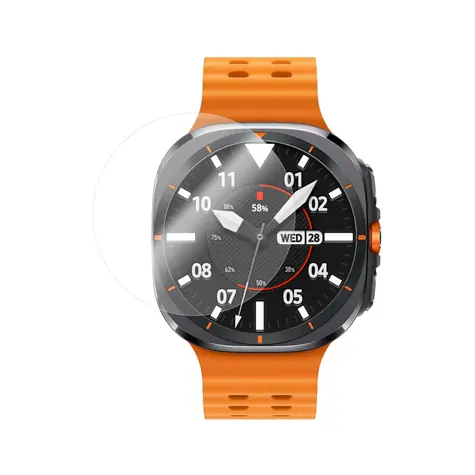 FIXED Schutzglas aus gehärtetem Glas für die Samsung Galaxy Watch 7 Ultra Smartwatch 2 Stück in einer transparenten Verpackung