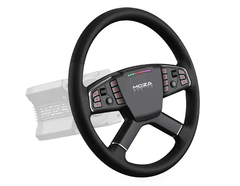 Moza TSW Truck Wheel Lenkrad schwarz / Rennlenkrad für LKW / 40 cm / 18 Tasten 
