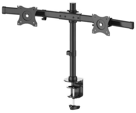 Neomounts FPMA-DCB100DBLACK schwarz / Halterung für 2 Displays / 10-27" / VESA 75 + 100 / Tragkraft 2x10kg