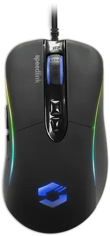 SICANOS RGB Gaming Mouse schwarz / kabelgebundene Gaming-Maus / optisch / 5000 DPI / 7 Tasten / USB-A / 1,8m