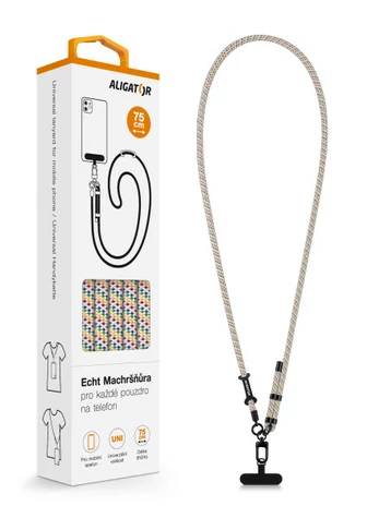 Aligator Echt Plüsch Kordel / Universalkordel für Handy / gefleckt