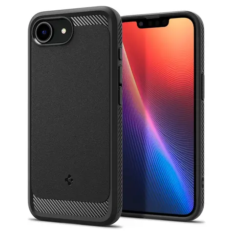 Spigen Rugged Armor MagSafe Schutzhülle für Apple iPhone 16e mattschwarz