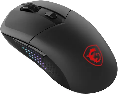 MSI Versa 300 Elite Wireless schwarz / optische Gaming-Maus / 26000 DPI / 6 Tasten / USB / BT / RGB