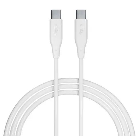 Allity AUC-02 Datenkabel USB-C/USB-C 1m 60W weiß