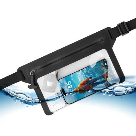 FIXED Waterproof Dry Belt Hüfttasche aus Hypalon mit IPX8-Zertifizierung, schwarz