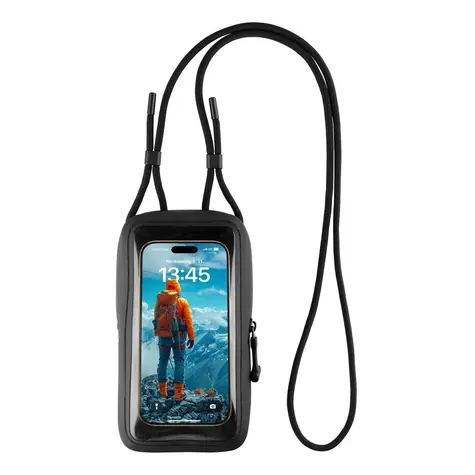 FIXED Waterproof Dry Case Handyhülle aus Hypalon mit IPX8-Zertifizierung, schwarz