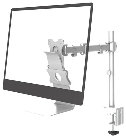 Neomounts FPMA-VESAMAC2127 Silber / Tischkantenhalterung / Größe 21,5"-27" / Tragkraft 15 kg 