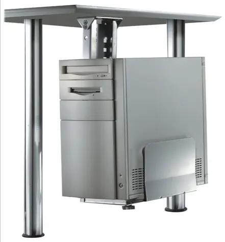 Neomounts CPU-D200SILVER silber / PC-Halterung unter dem Schreibtisch / PC-Höhe 39-54 cm / PC-Breite 13-23 cm / Tragkraft 30 kg