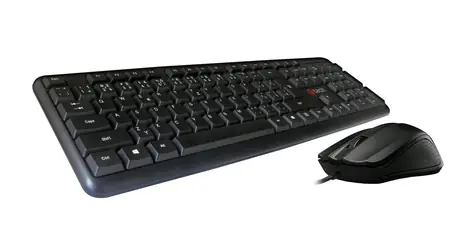 C-tech KBM-102 Combo schwarz / Tastatur + Maus Set / CZ + SK Layout / USB / 1200DPI