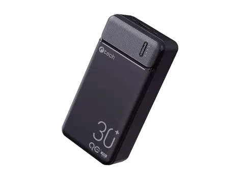 C-tech BATCT1341 22,5 W 30000 mAh schwarz / Powerbank / USB-A / USB-C / 5 V & 9 V & 12 V