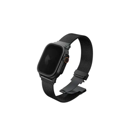 UNIQ Dante PRO Armband für Apple Watch 49 & 46 & 45 & 44 mm - Graphite BLACK (schwarz)