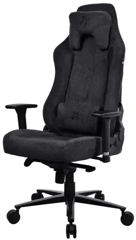 Arozzi VERNAZZA Soft Fabric Pure Black / Gaming Stuhl / Elastron-Oberfläche / Leder und Stoff / schwarz / Tragkraft 145kg