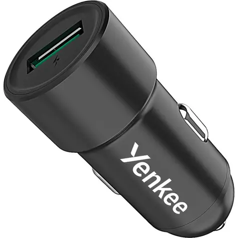 YENKEE YAC 2030 schwarz / Autoladegerät / USB-A / QC3.0 / 18W