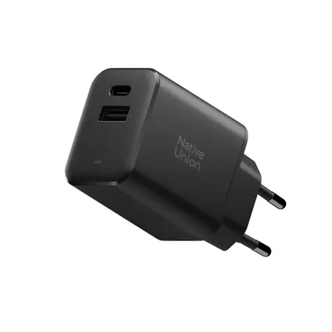 Native Union Fast GaN Charger Schnellladegerät schwarz / 1x USB-C / 1x USB-A / 45W