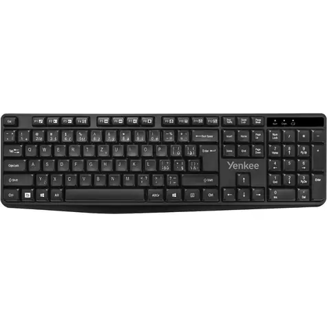 YENKEE YKB 2020CS WL Prime schwarz / kabellose Tastatur / 2,4 GHz / 1x AAA
