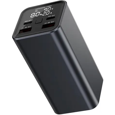 YENKEE YPB 2100 schwarz / Powerbank / 20000 mAh / 100W / 2x USB-C / 2x USB-A 