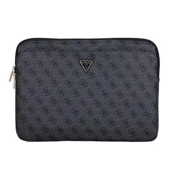 Guess PU 4G Triangle Logo Cover für Notebook 14" Schwarz