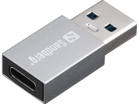 Sandberg USB-A auf USB-C Adapter silber