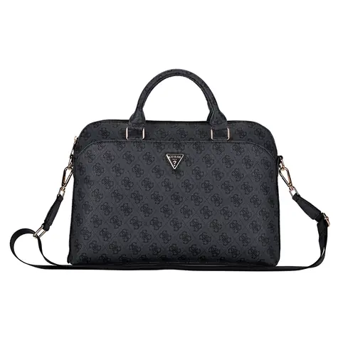 Guess PU 4G Triangle Logo Laptoptasche 13/14/15" Schwarz