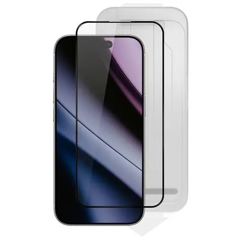 Epico ImpactCeramic Glass 3D DF für iPhone 16 Pro/17 Ultrabreite Abdeckung mit staubdichtem Ein-Schritt-Applikator