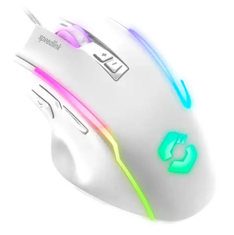 DECUS NX RGB weiß / Gaming-Maus / RGB / 12800 DPI / 6 Tasten / USB-A / 1,8 m