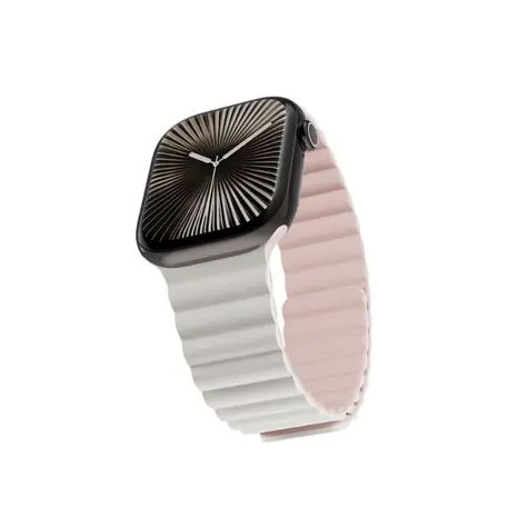 Epico Uhrenarmband magnetisch für Watch SE (44mm)/Series 1-9 (42/44/45mm) 10-11 (46mm)/Ultra (49mm) rosa-grau