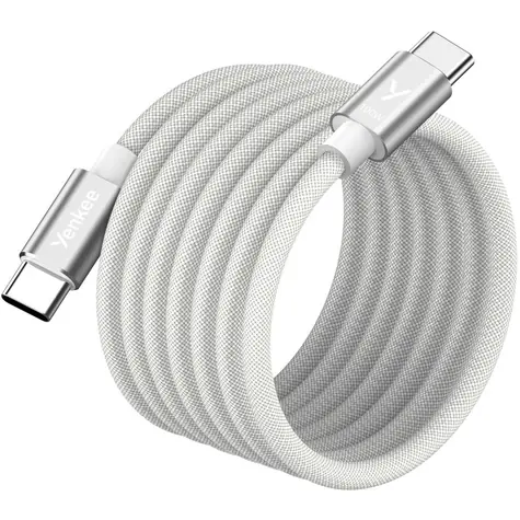 YENKEE YCU MAGNETIC 02 Kabel USB-C (M) - USB-C (M) 1,5 m weiß / 100 W / 480 Mb/s