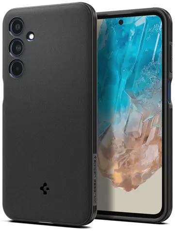 Spigen Essential Sand Blast Back Cover für Samsung Galaxy M35 5G Mattschwarz