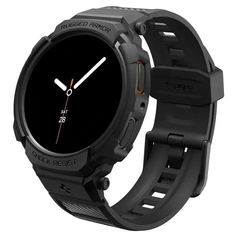 Spigen Rugged Armor Pro Schutzhülle für Samsung Galaxy Watch 8 (44mm) schwarz