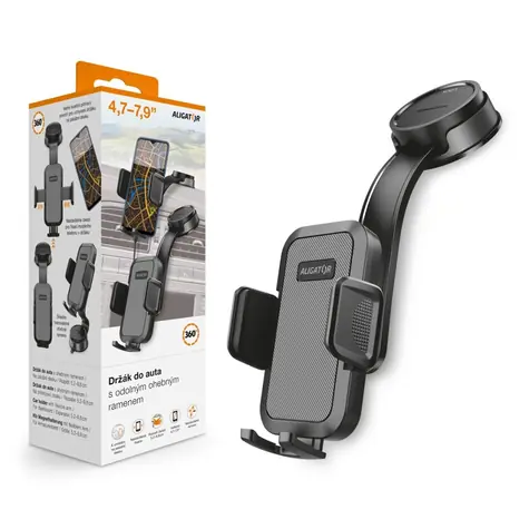 Aligator Autohalterung mit robustem flexiblem Arm / Armaturenbrett / Universal
