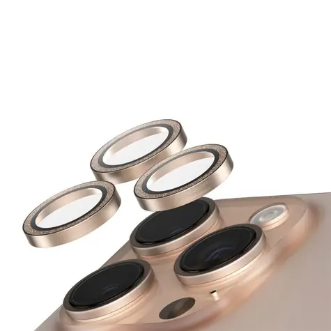 PanzerGlass SAFE Kamera Apple iPhone 16 Pro/15 Pro/16 Pro Max/15 Pro Max Glitzer Gold Creolen