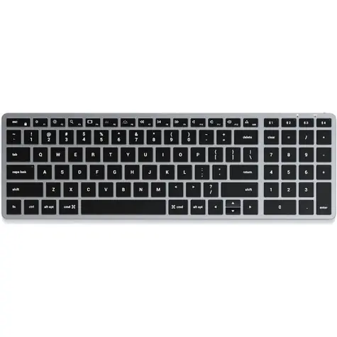Satechi Keyboard Slim X2 grau / kabellose Tastatur / Bluetooth / USB-C / Hintergrundbeleuchtung