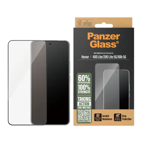 PanzerGlass UWF gehärtetes Glas für Honor 400 Lite schwarz