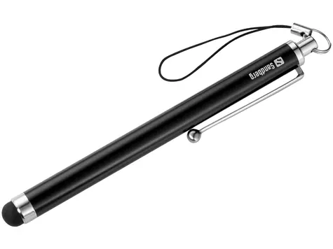 Sandberg Touchscreen-Stift, schwarz / Touchpen mit Gummispitze