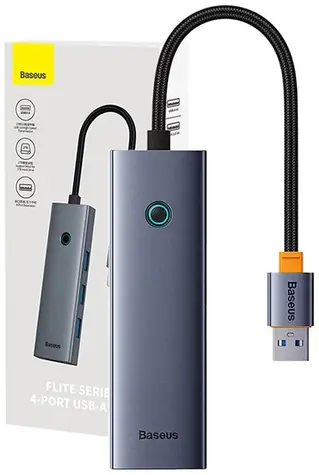 Baseus UltraJoy Hub 4in1 USB-A auf 4xUSB 3.0 grau