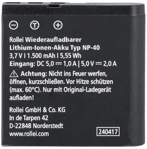 Rollei Ersatzakku für Powerflex 10X Retro & Powerflex Kompaktkamera