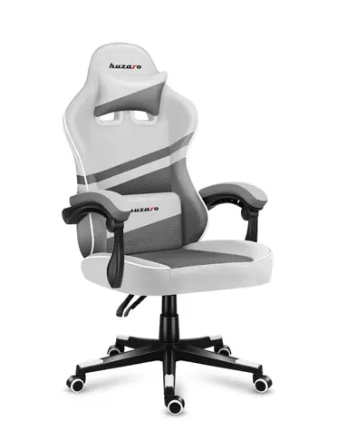 Huzaro Force 4.4 Mesh weiß / Gaming-Stuhl / verstellbar / Belastbarkeit bis 130 kg / Stoff & Netzgewebe
