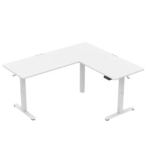 Huzaro Hero 9.5 weiß / Elektrischer Eckspieltisch / 160 x 140 x 60 x 72-118 cm