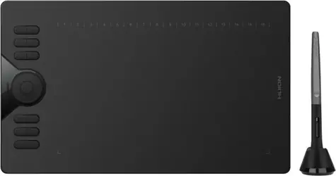 Huion HS610 schwarz / Grafiktablett / 254 x 158,8 mm / 5080 LPI / 8192 Druckstufen / microUSB